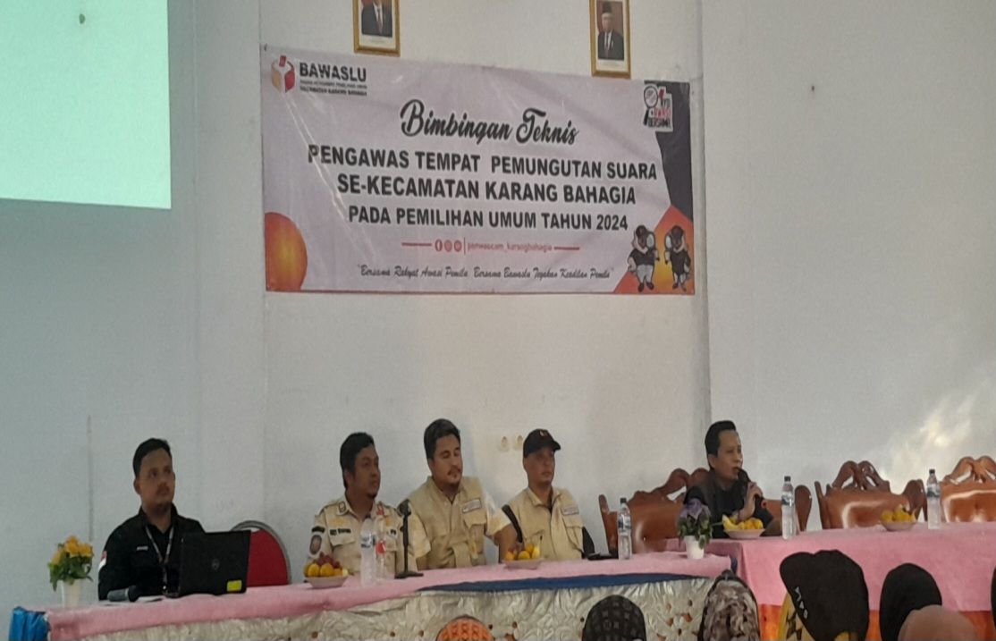 Bawaslu Kabupaten Bekasi Menghadiri Acara Bimtek PTPS Kecamatan Karangbahagia