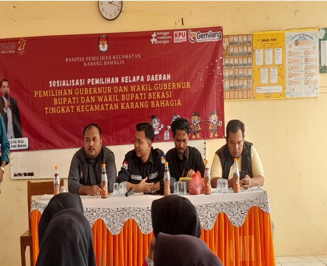 PPK Karang Bahagia Gelar Sosialisasi Pilkada Pada Pemilih Pemula