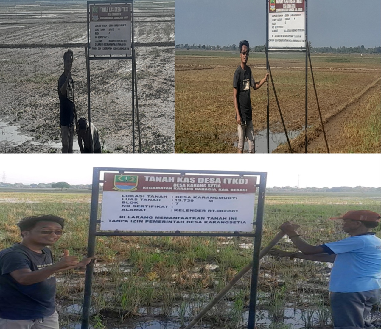 Asdes,Pemdes  Karangsetia Pasang Plang TKD