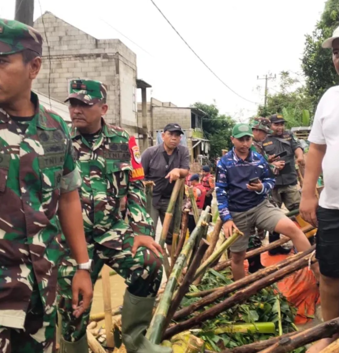 Dandim 0509/Kab Bekasi Tinjau Tanggul Jebol di Muara Gembong
