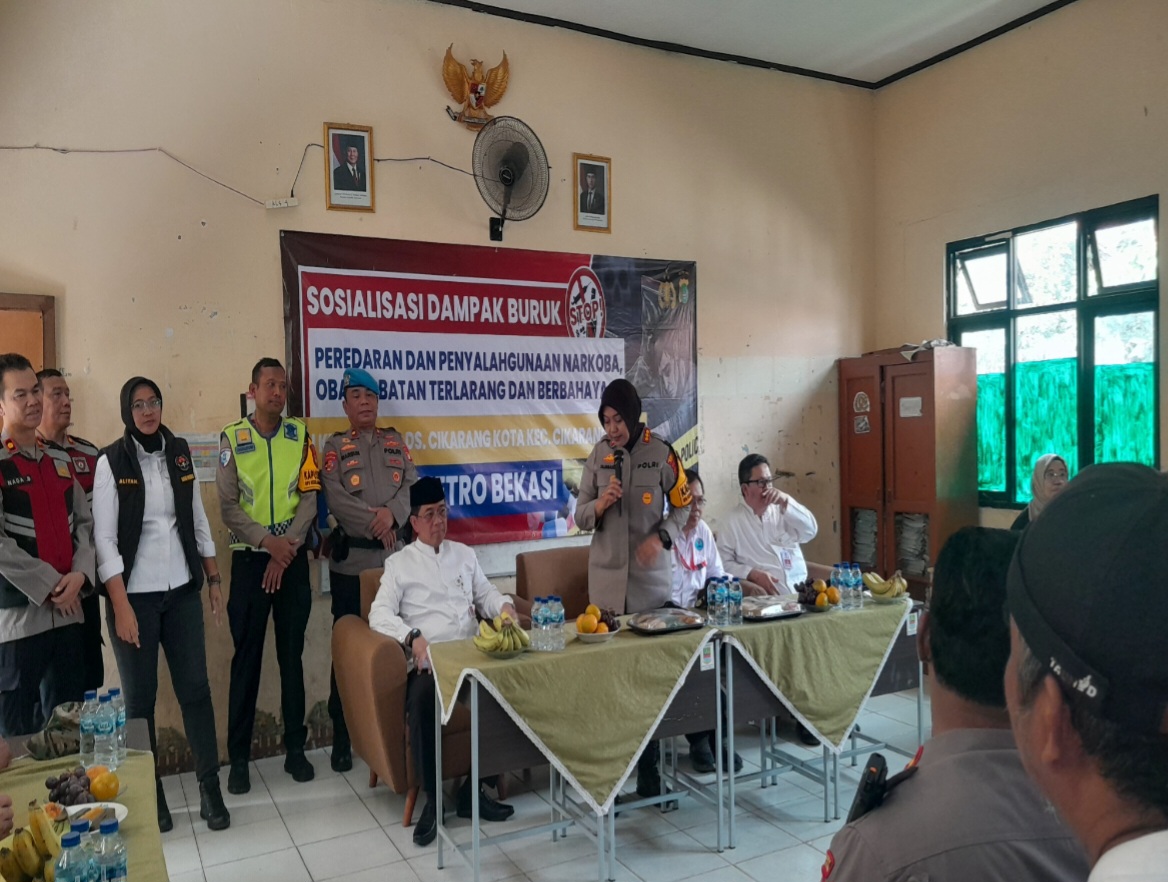 Lembaga FORTAL, GANAS Dan Angel Vision Apresiasi Langkah Kapolres Metro Bekasi Sosialisasi Bahaya Peredaran Narkoba di Kampung Kavling Cikarang Kota