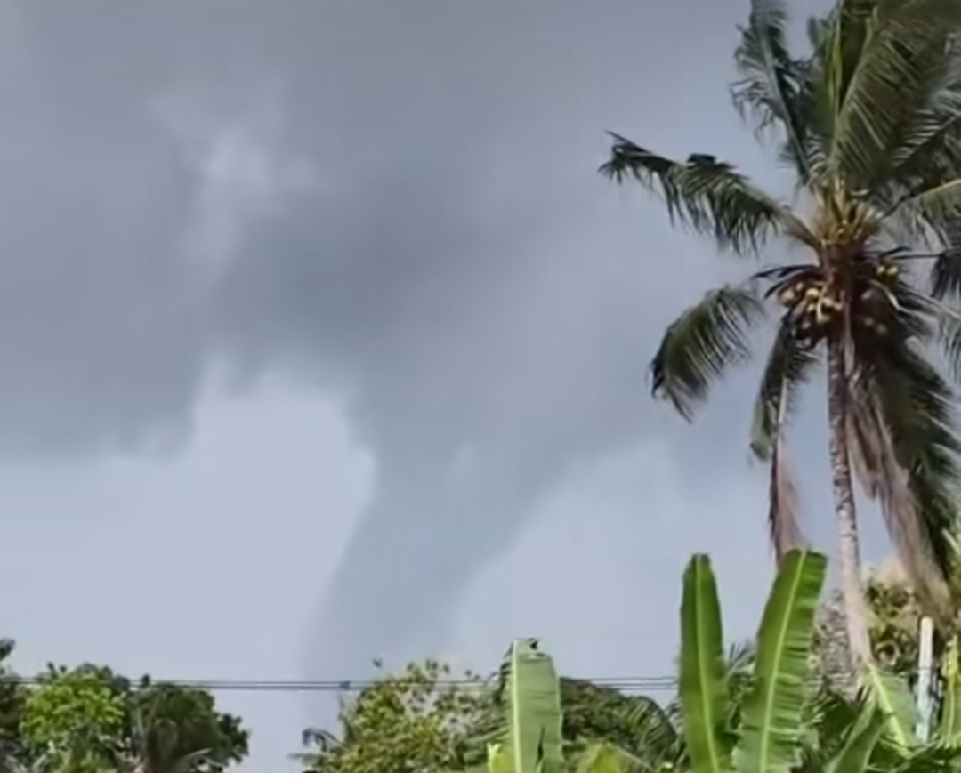 Penomena Angin Puting Beliung Tampak di Dasri Banyuwangi