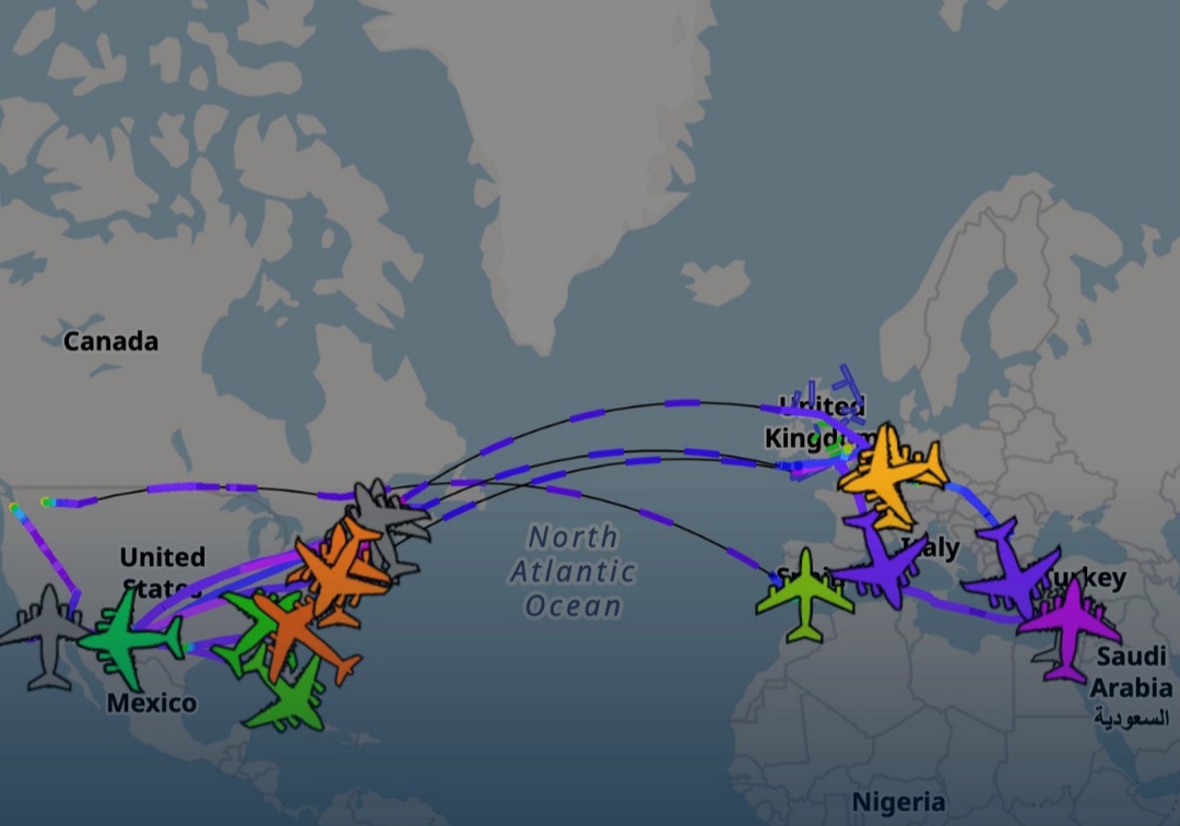 Puluhan Pesawat Militer AS Dikabarkan Memasuki Penerbangan Eropa dan Timur Tengah