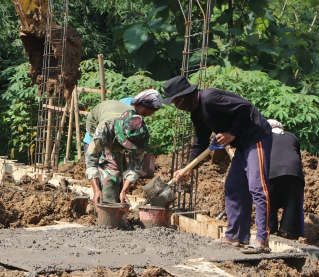 Koramil 09/Cibarusah Dandim 0509/Kab Bekasi Bangun Gedung KDKMP Sukabungah