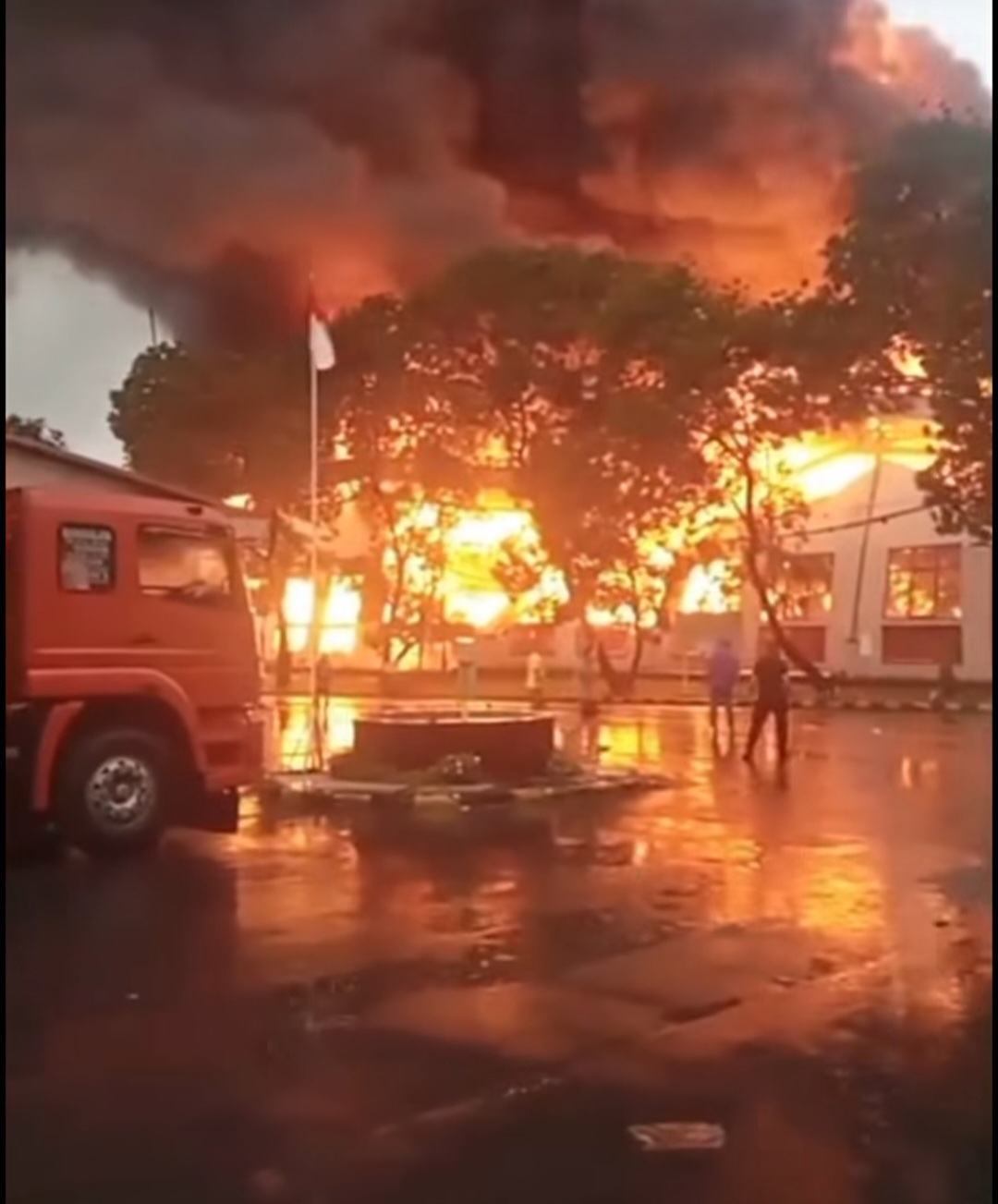 Kebakaran Hebat Melumat Pabrik Milik PT Cahaya Dinamika Persadan Bogor