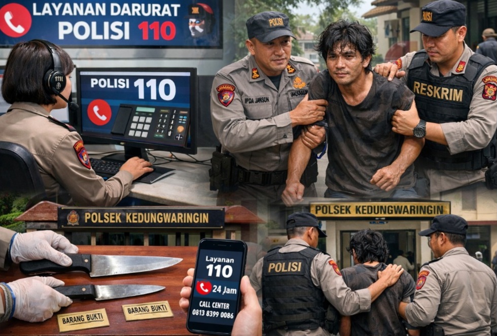 Polsek Kedungwaringin Amankan Pemuda ODGJ Bawa Sajam, Berawal dari Laporan Polisi 110