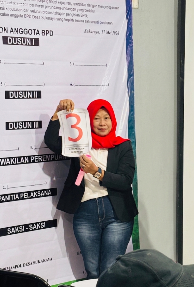 Perjuangkan Hak Kaum Perempuan, Pipin Maju di Pengisian Anggota BPD Sukaraya.