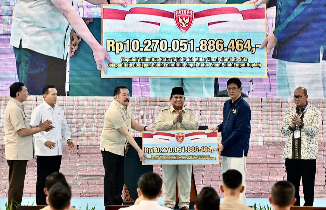 Presiden Prabowo Saksikan Penyerahan Denda Administratif Dari Jaksa Agung