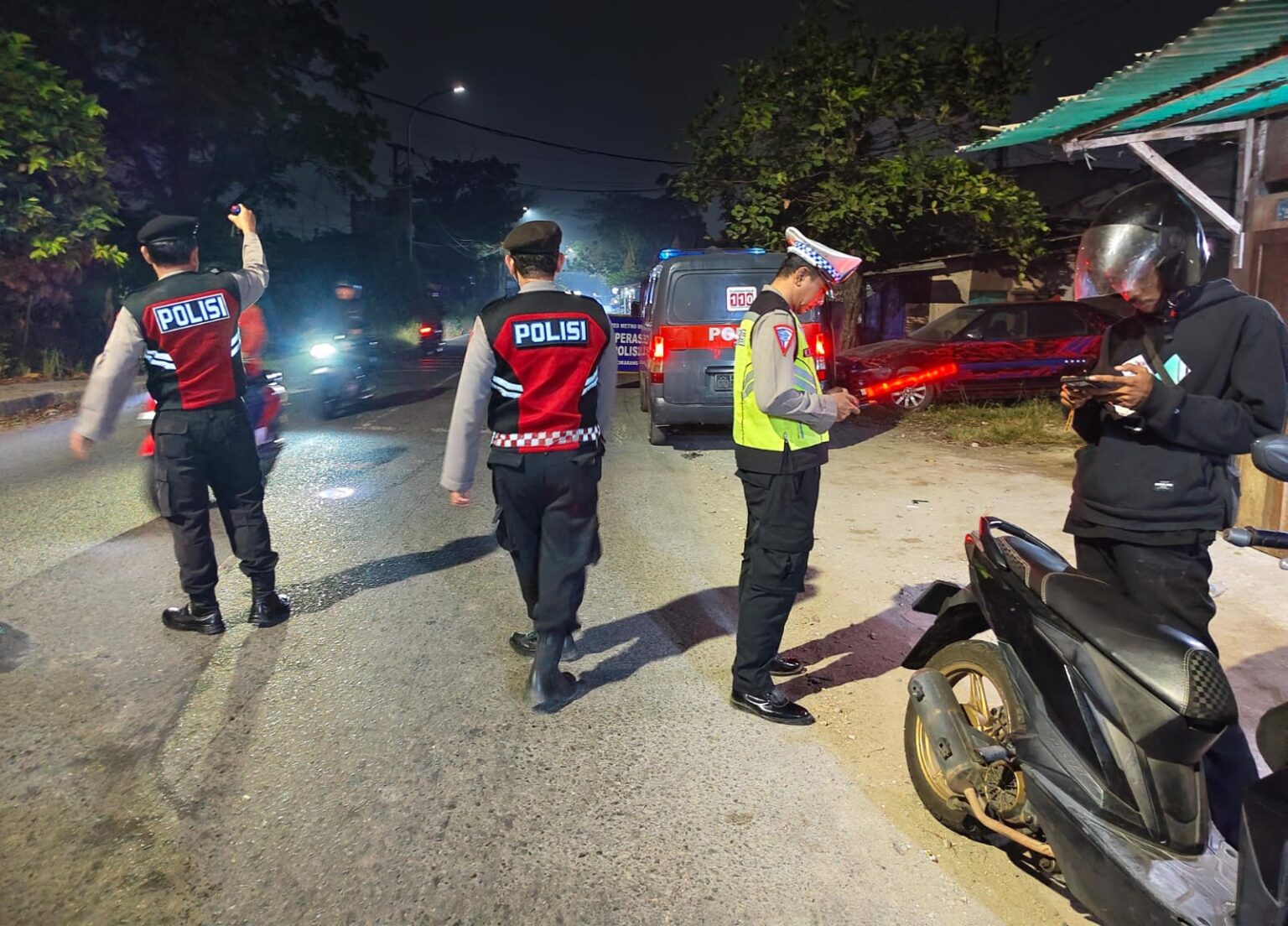 Jajaran Polsek Cikarang Timur Gelar Operasi  Kejahatan Jalanan (OKJ)
