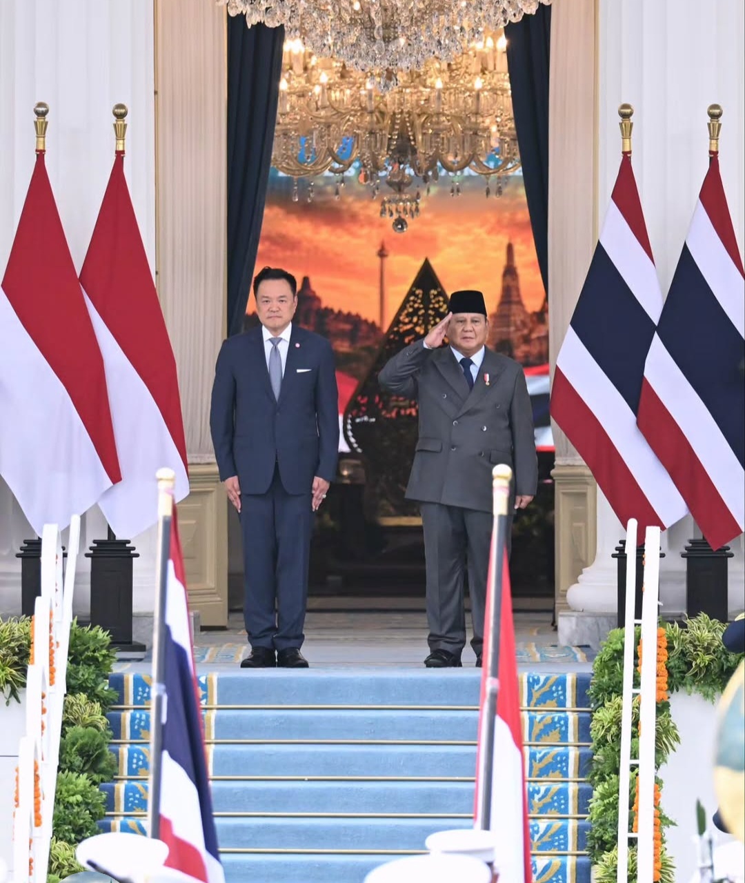 Presiden Prabowo Menerima Kunjungan Perdana Menteri Tailan Anutin Charnvirakul di Istana Merdeka
