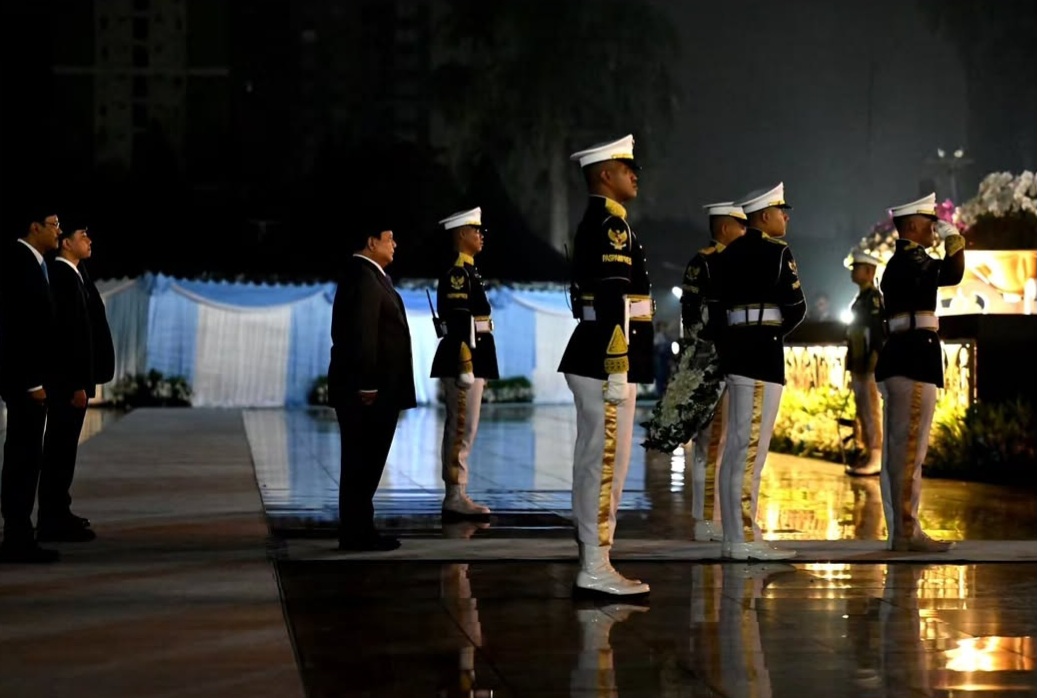 Presiden Prabowo Pimpin Upacara Ziarah Nasional di Makam Pahlawan Kalibata
