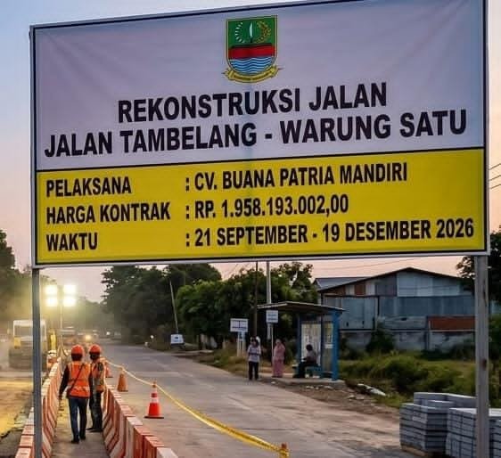 Proyek Peningkatan Jalan Raya Warung Satu Tambelang Disorot, Minim Pengawasan, Dinas Harus Turun Tangan